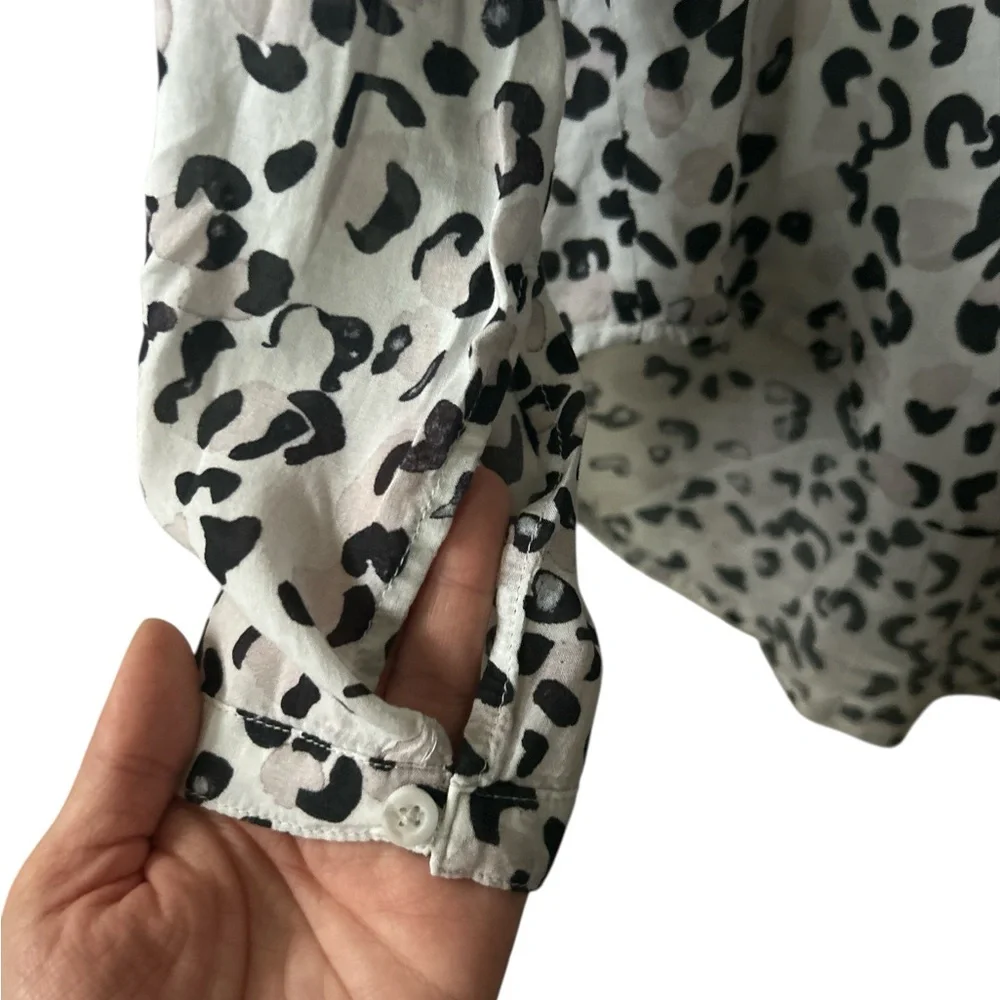 Cloth & Stone Anthropologie Animal Print Mob Wife Button Down Shirt Womens Small - Picture 5 of 7